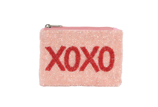 Nima Accessories Inc - Ladies Fully Beaded XOXO Theme Coin Purse