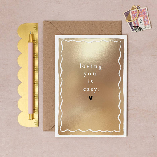 Sister Paper Co. - Loving You Is Easy Card | Love Card | Anniversary Card  GLC09