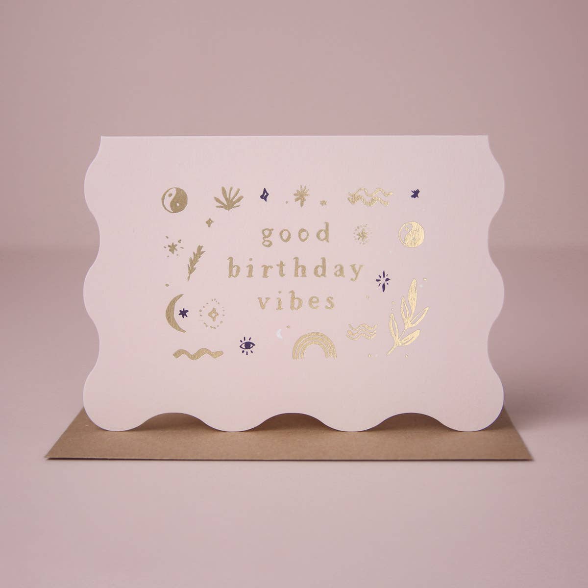 Sister Paper Co. - Good Vibes Birthday Card | Greeting Cards | Minimalist Card  CSC04