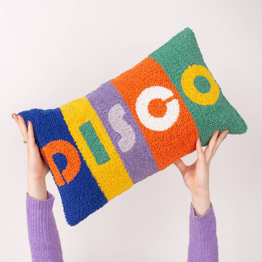 Riva Home - Disco Knitted Cushion Multicolour: Multicolour / Polyester Filled / 30 x 50cm