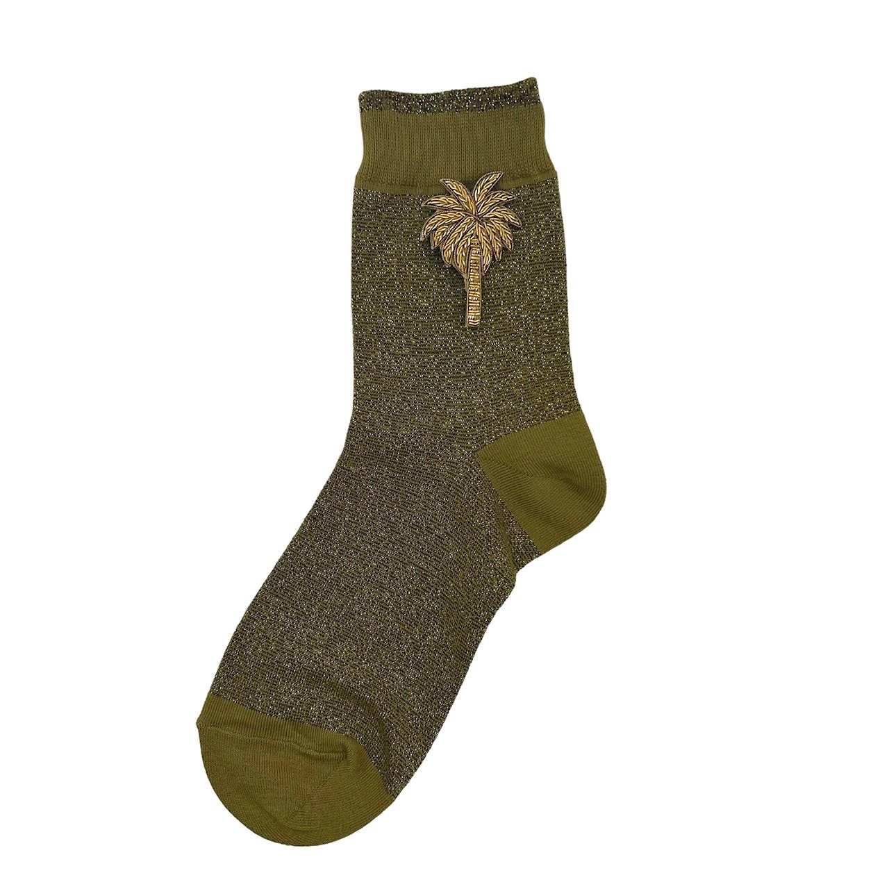 Sixton London - Tokyo socks with eclectic  pins: Black golden eye