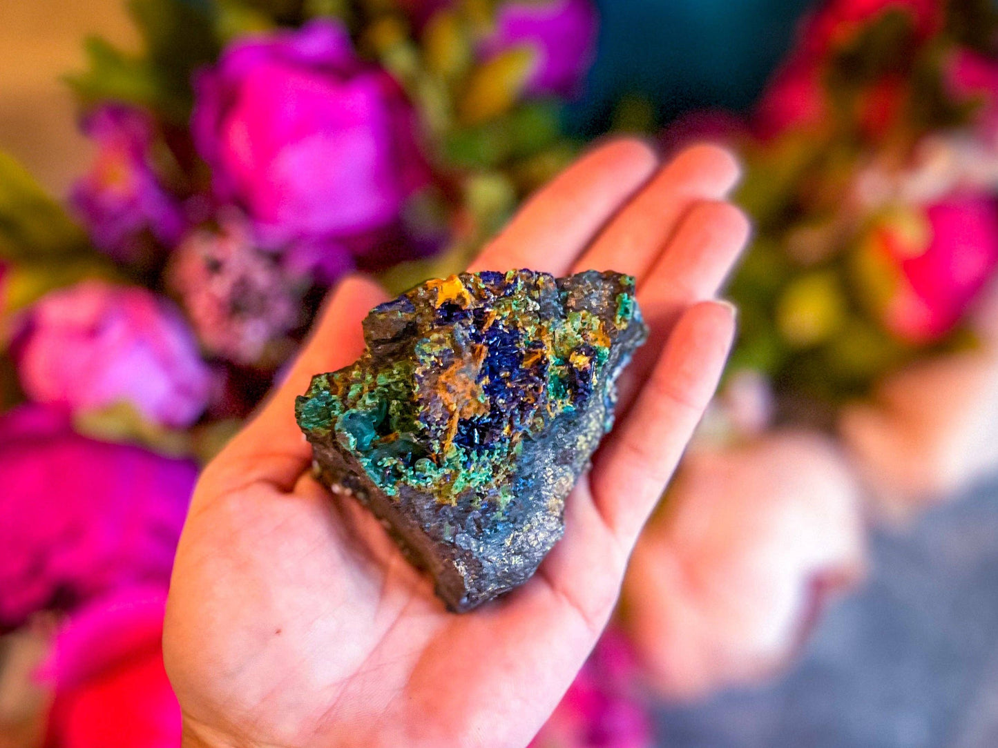 Raw Azurite Clusters from Morocco: 25-49 grams