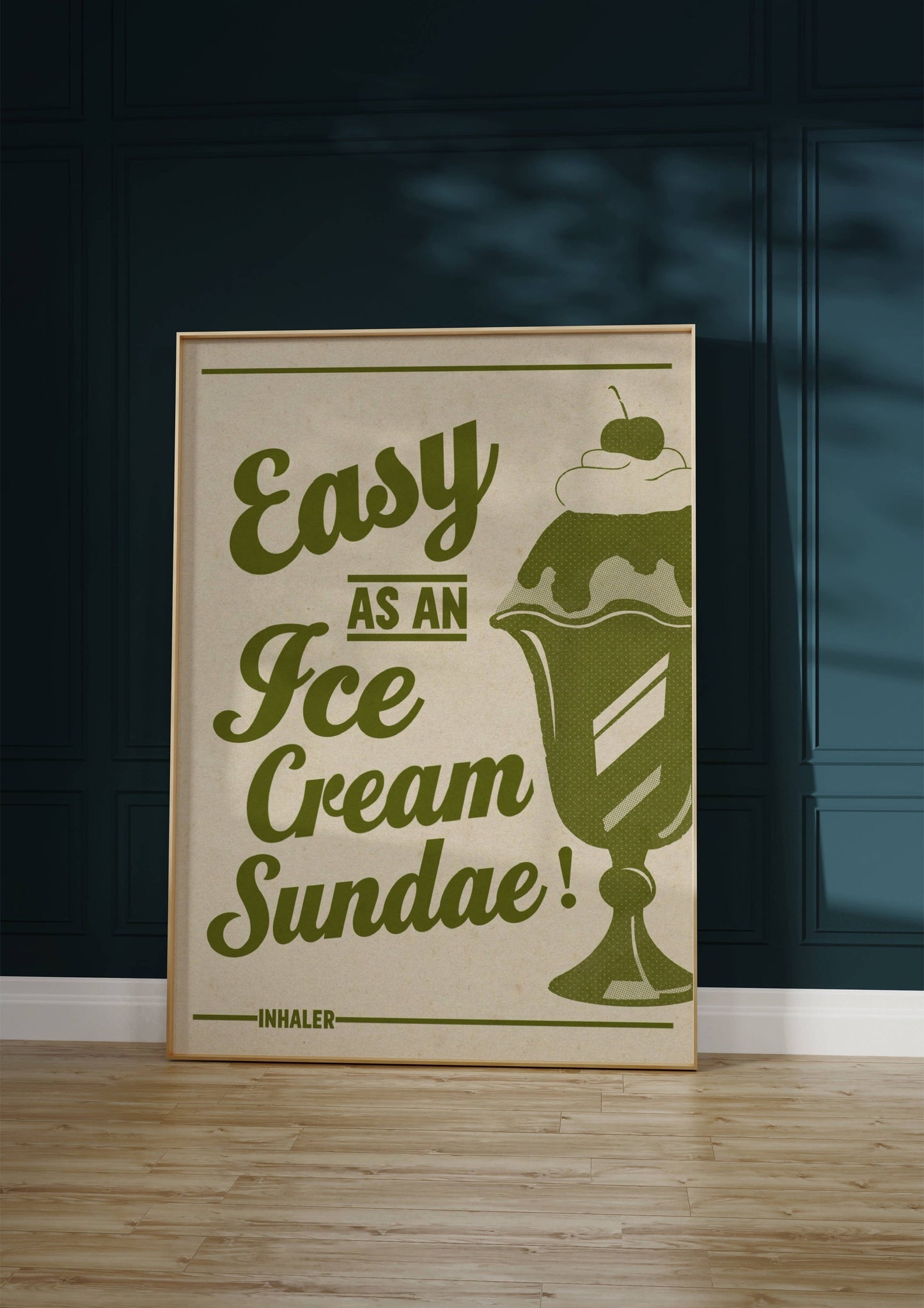 Twisted Rebel Designs - 'Easy As An Ice cream Sundae' Print: Pink / A5