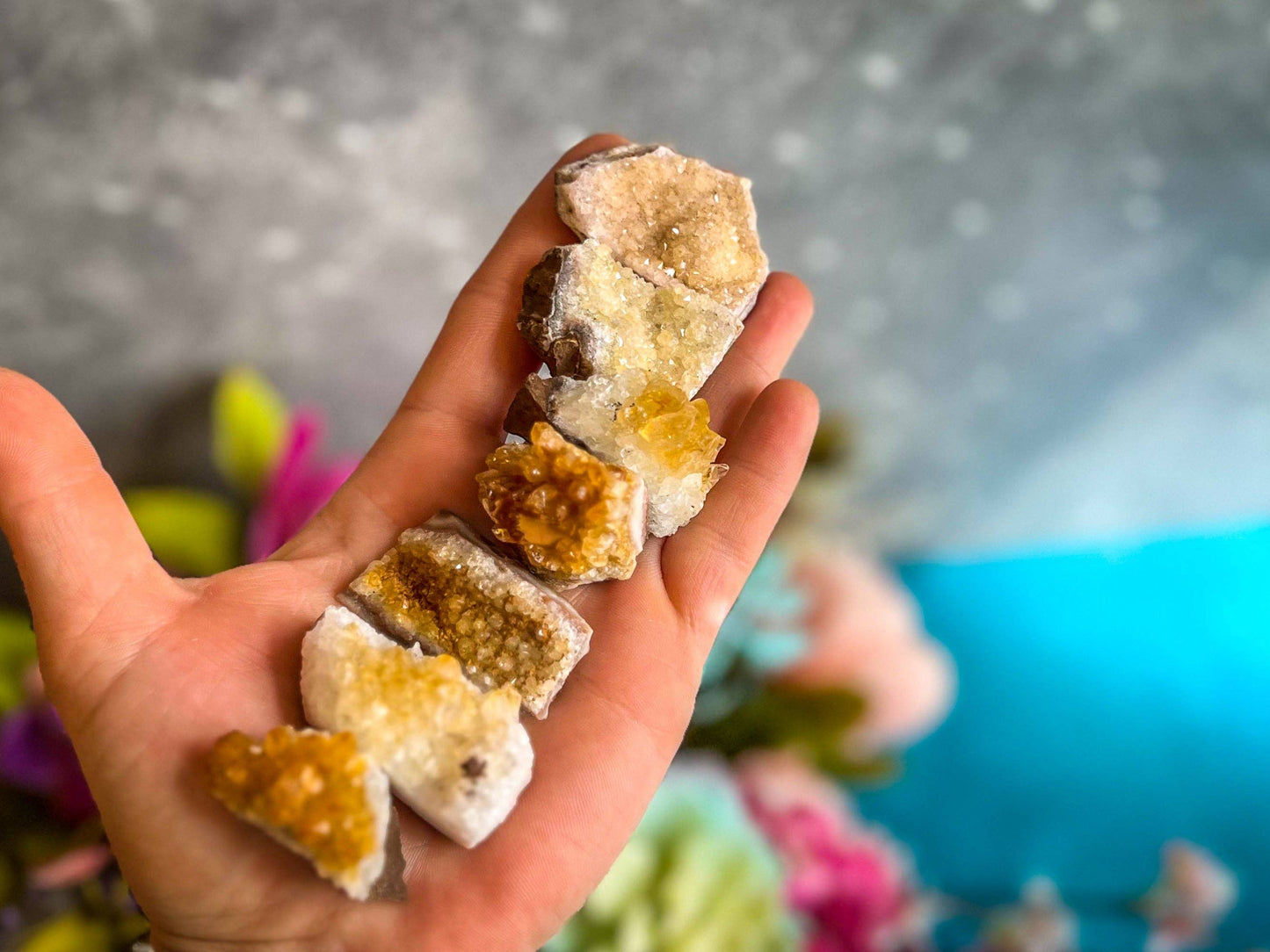 Raw Citrine Clusters up to 1 Lb!: 50-99 grams