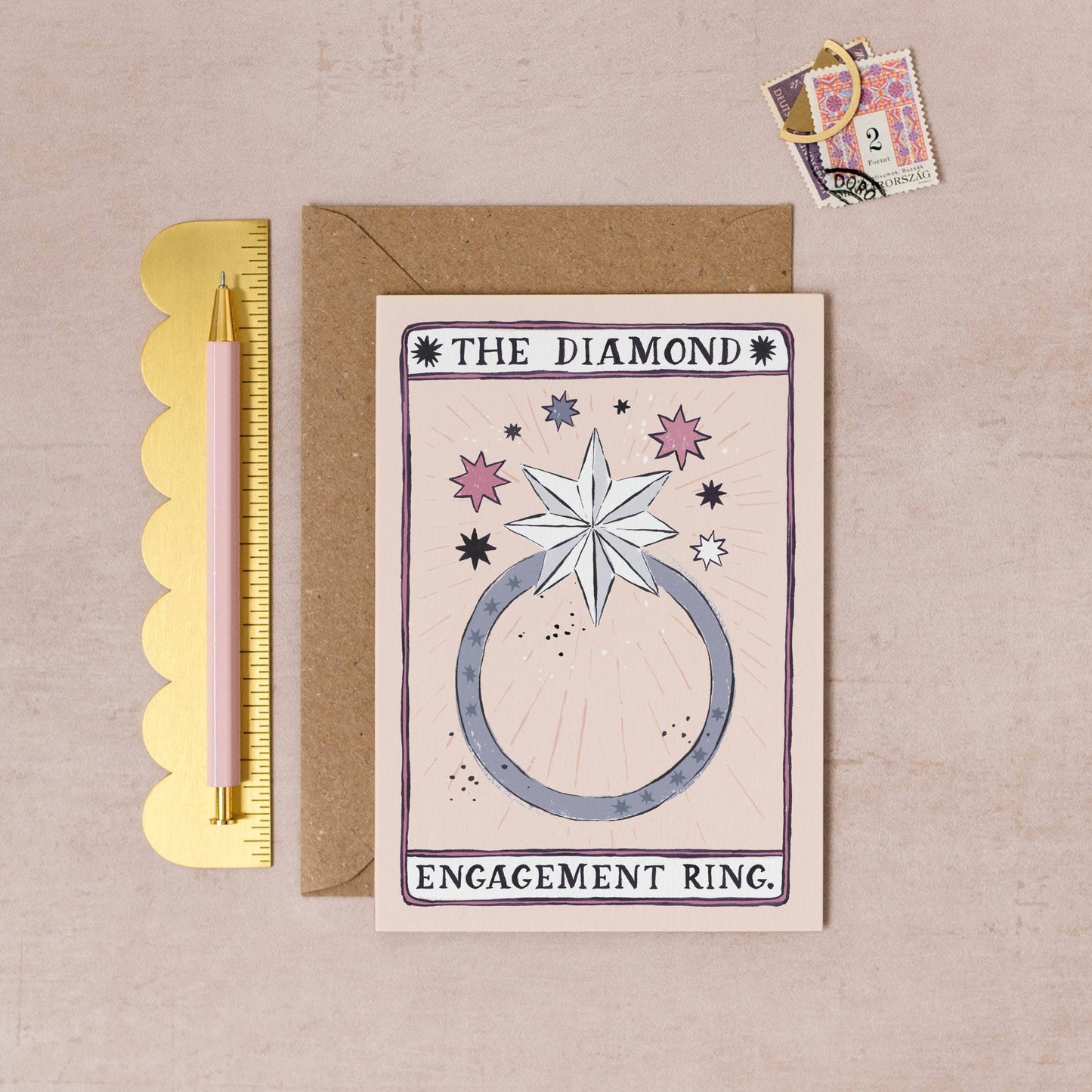 Sister Paper Co. - Tarot Engagement Ring Card | Engagement Card | Tarot Cards TAC13