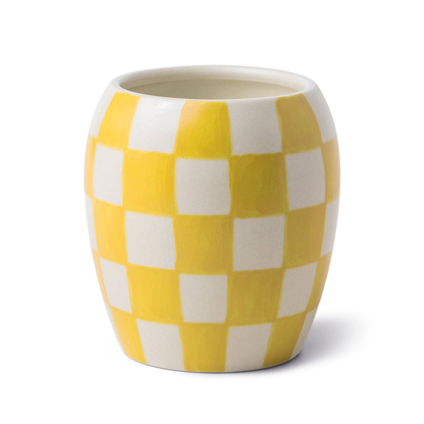 Designworks Collective - Paddywax Checkmate Porcelain Candle - Orchre - Golden Amber