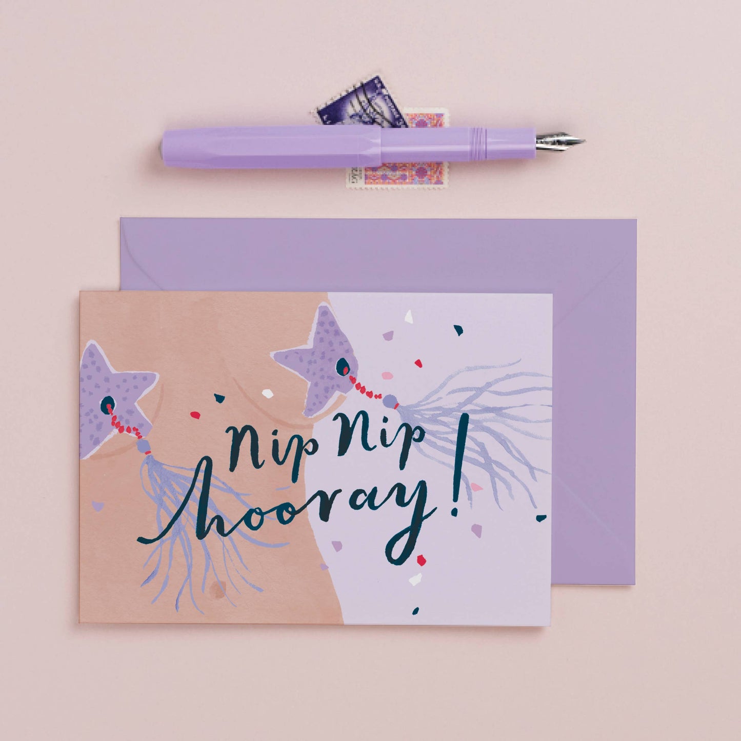 Sister Paper Co. - Nip Nip Hooray Card | Female Birthday Card | Congratulations VEC01