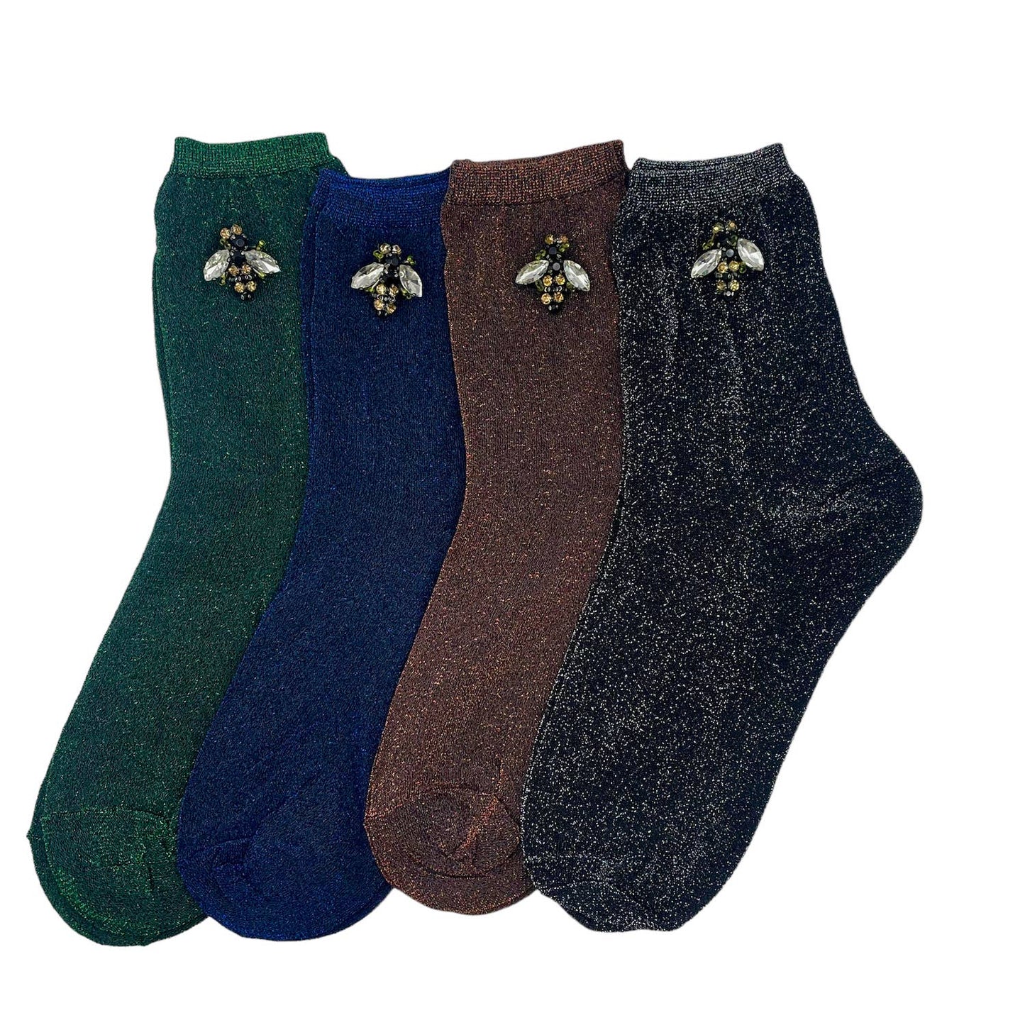 Sixton London - Rio socks With or Without Sparkly Bee Pin: Teal / Without pin