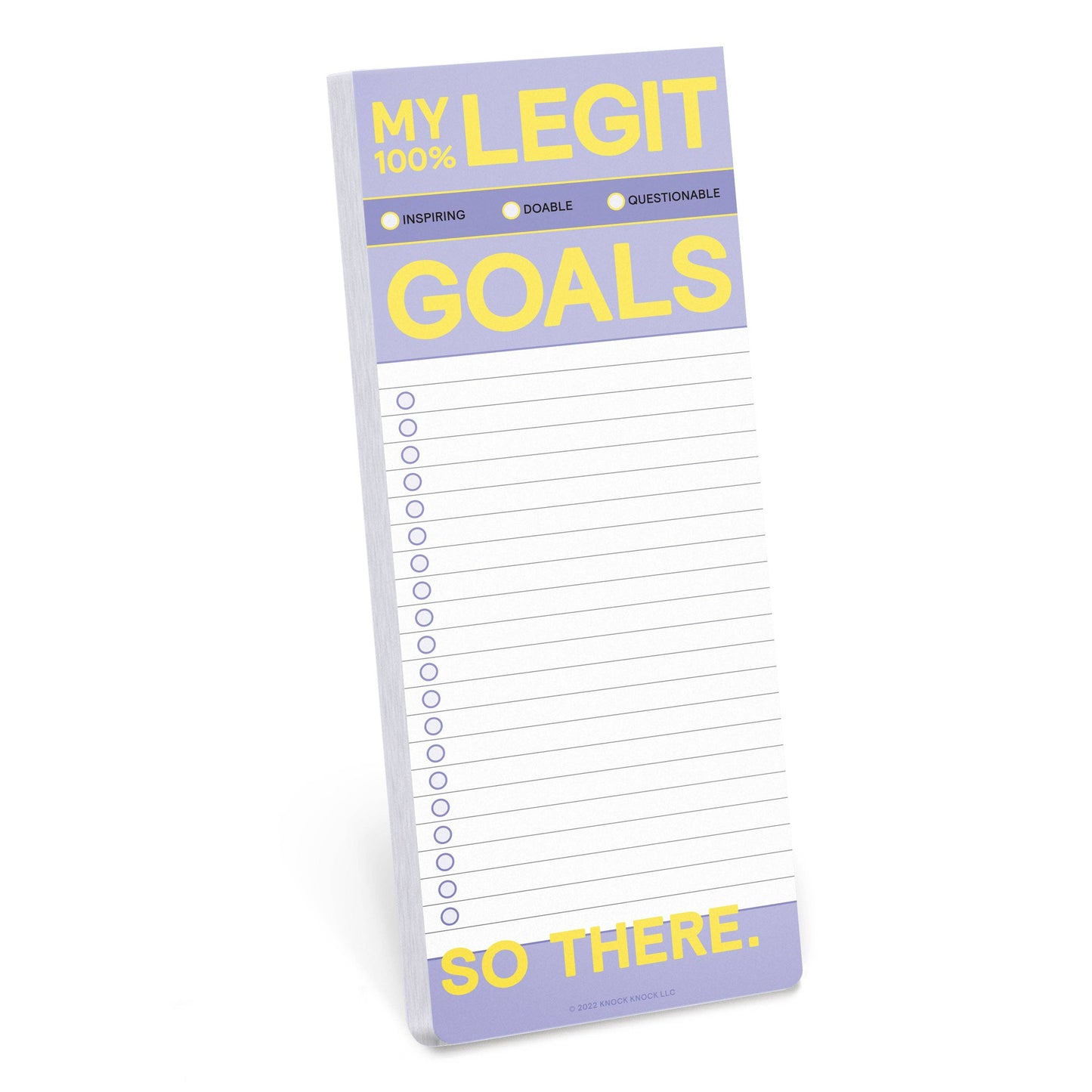 Abrams & Chronicle Books - Knock Knock My Legit Goals Make-a-List Pad