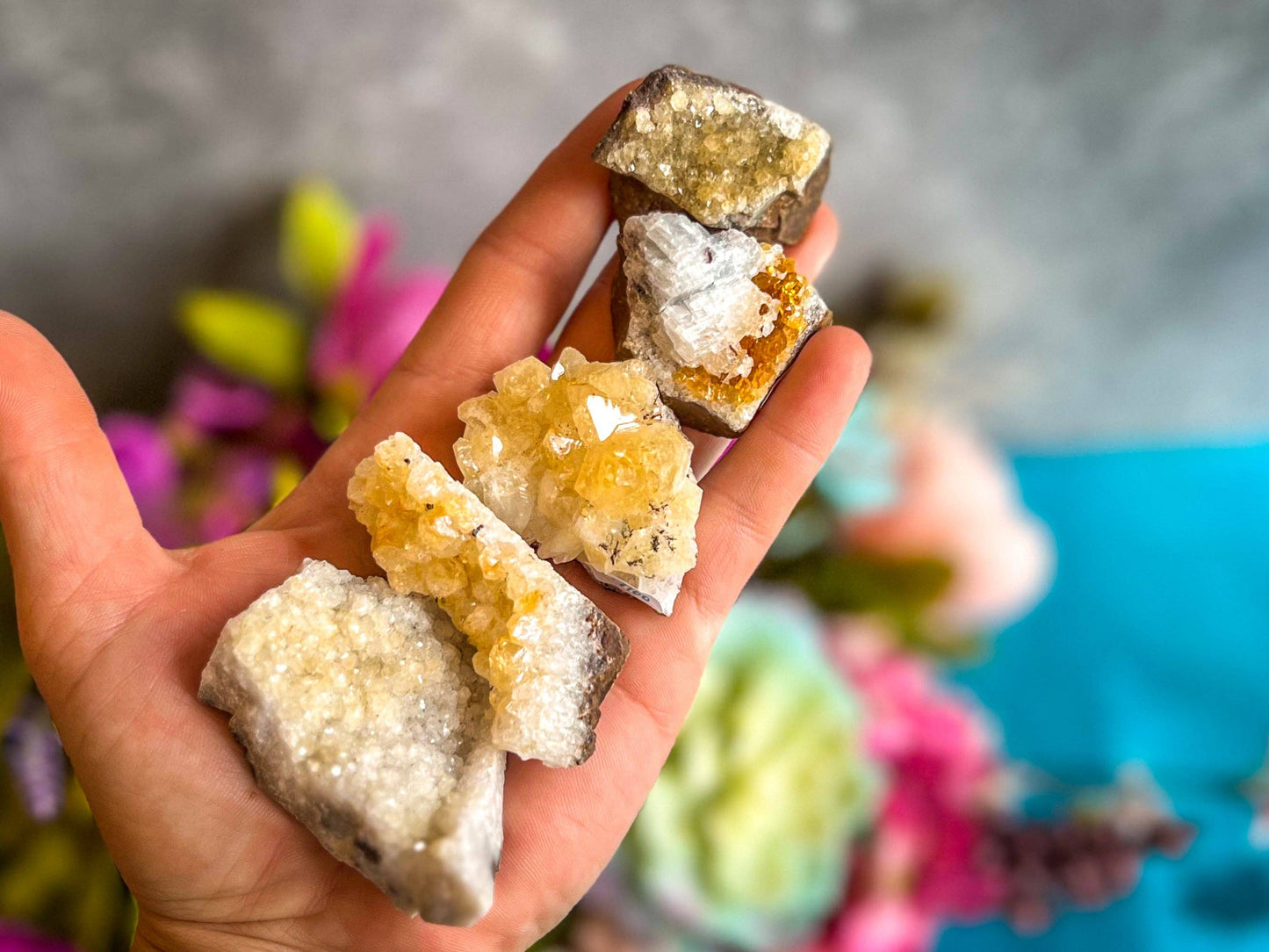 Raw Citrine Clusters up to 1 Lb!: 50-99 grams