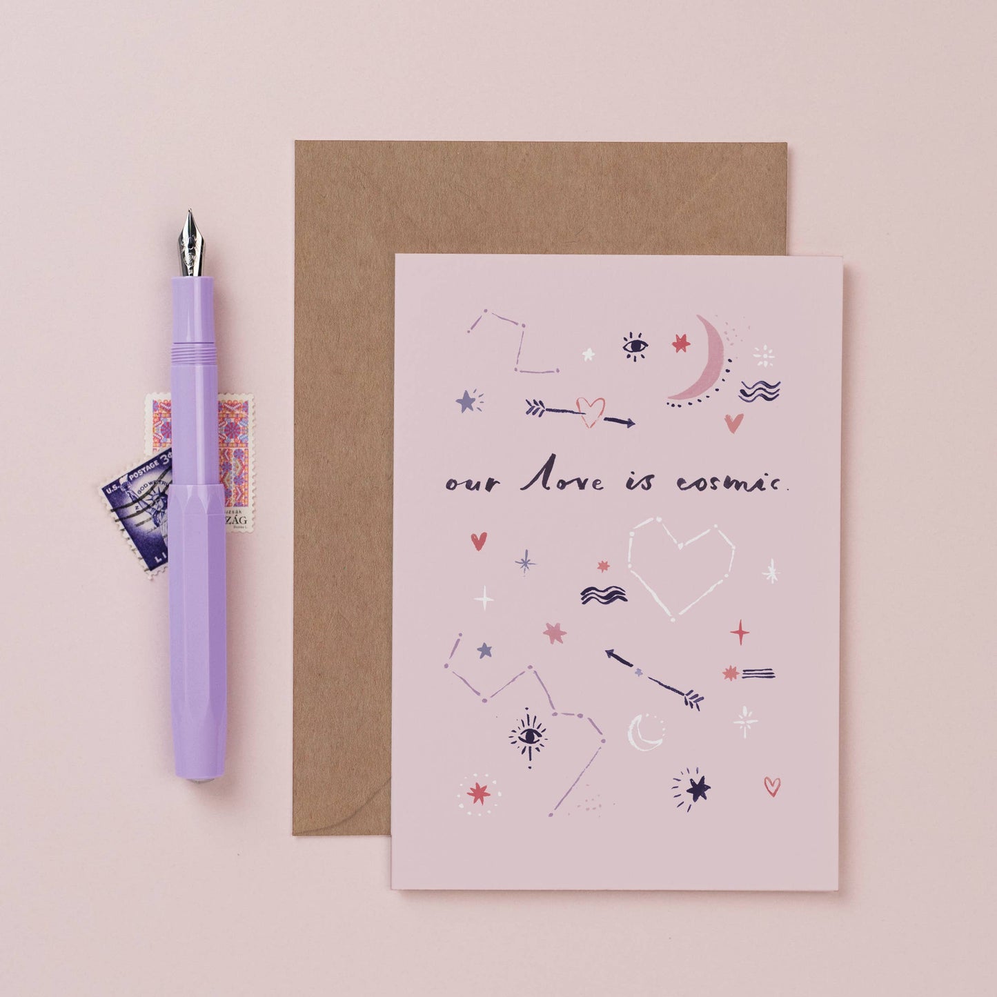 Sister Paper Co. - Cosmic Love Card | Valentine's Card | Celestial Love Cards SLC14