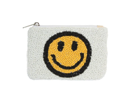 Nima Accessories Inc - Ladies Fully Beaded HAPPY FACE Theme Fashion Coin Purse