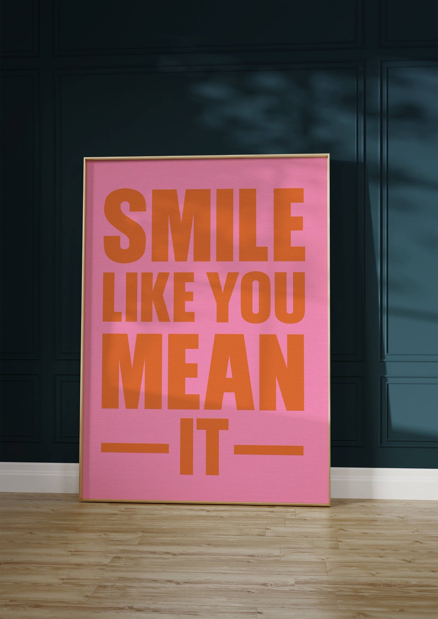 Twisted Rebel Designs - 'Smile Like You Mean It' Print: A5 / Pink & Red