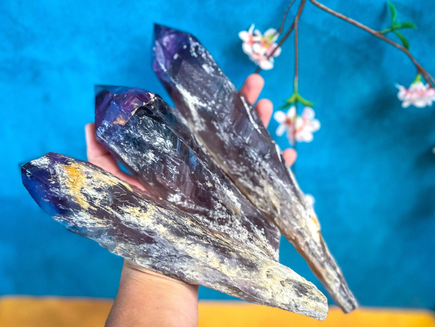 HUGE AMETHYST Spears, Bahia Amethyst crystals: 500-599g