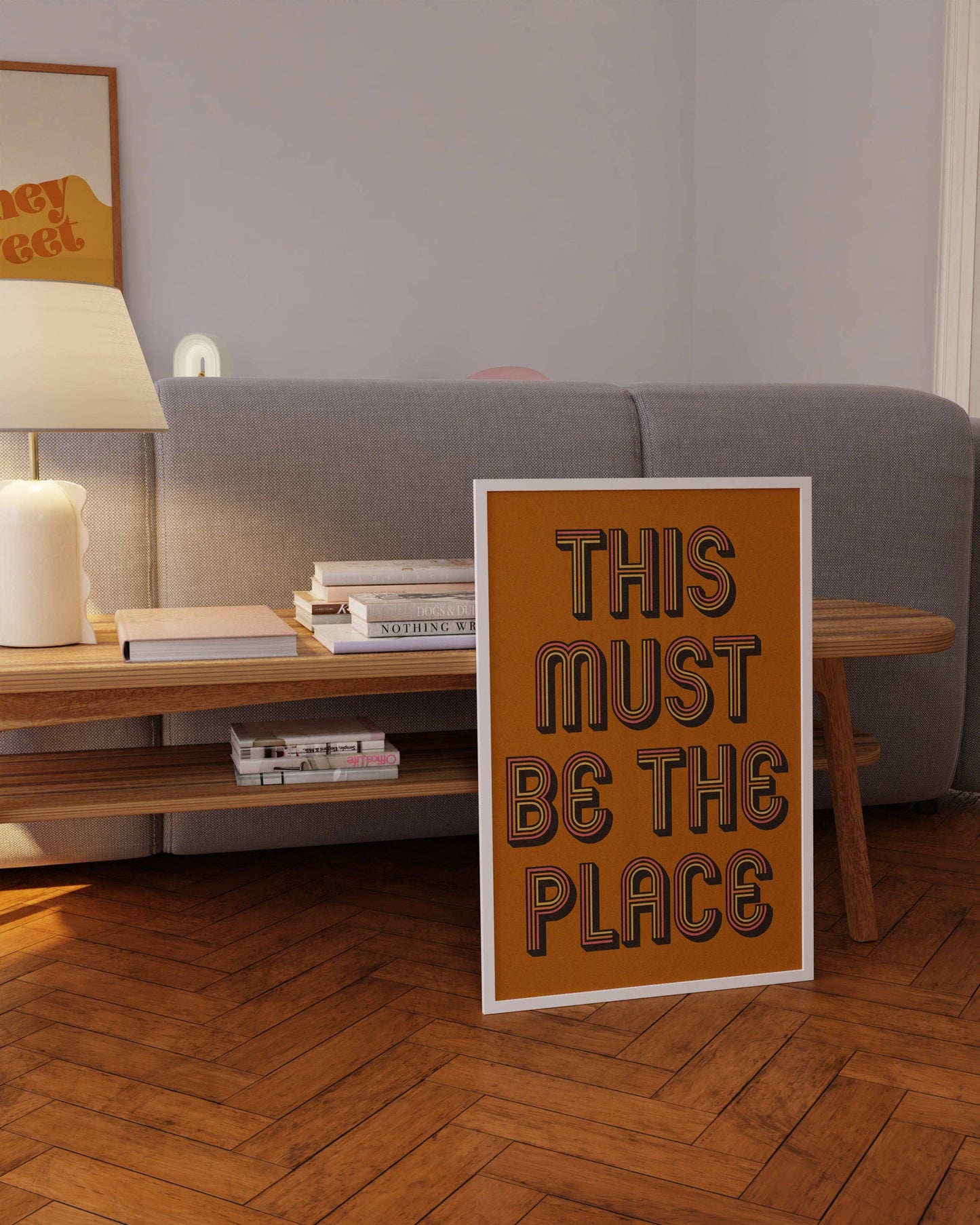 Twisted Rebel Designs - 'This Must Be The Place' Retro Print: A5 / Cream