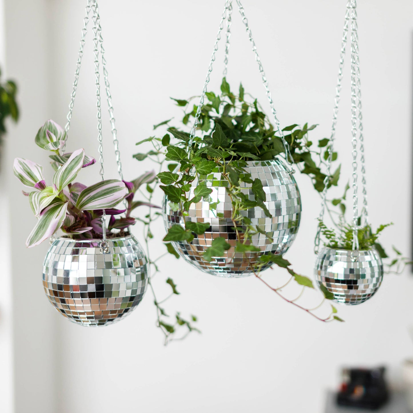 Disco Ball Hanging Planter (8in)