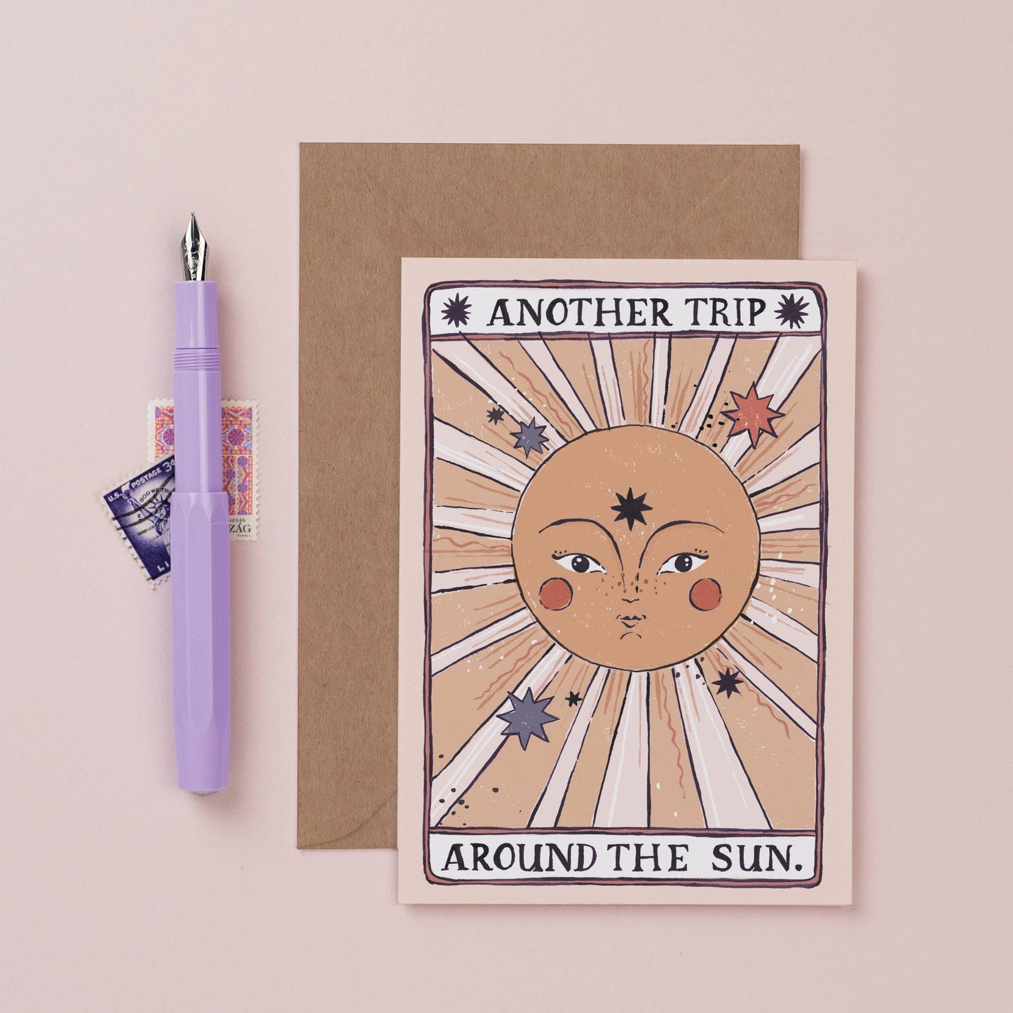 Sister Paper Co. - Tarot Sun Birthday Card | Tarot Card | Sun Greeting Cards TAC03