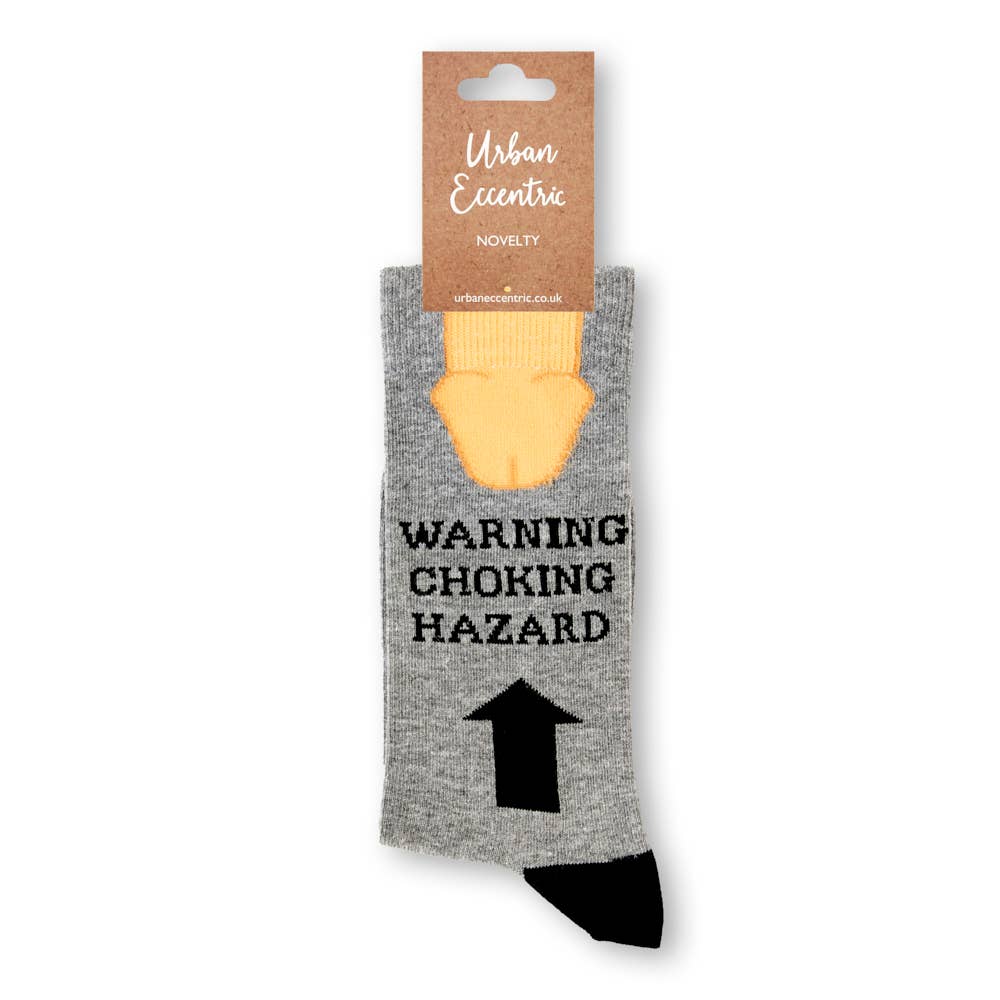 Urban Eccentric - Unisex Warning Choking Hazard Socks