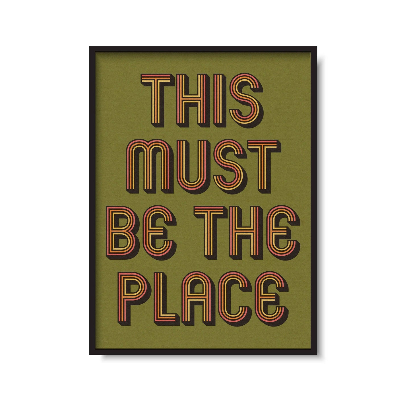 Twisted Rebel Designs - 'This Must Be The Place' Retro Print: A5 / Cream