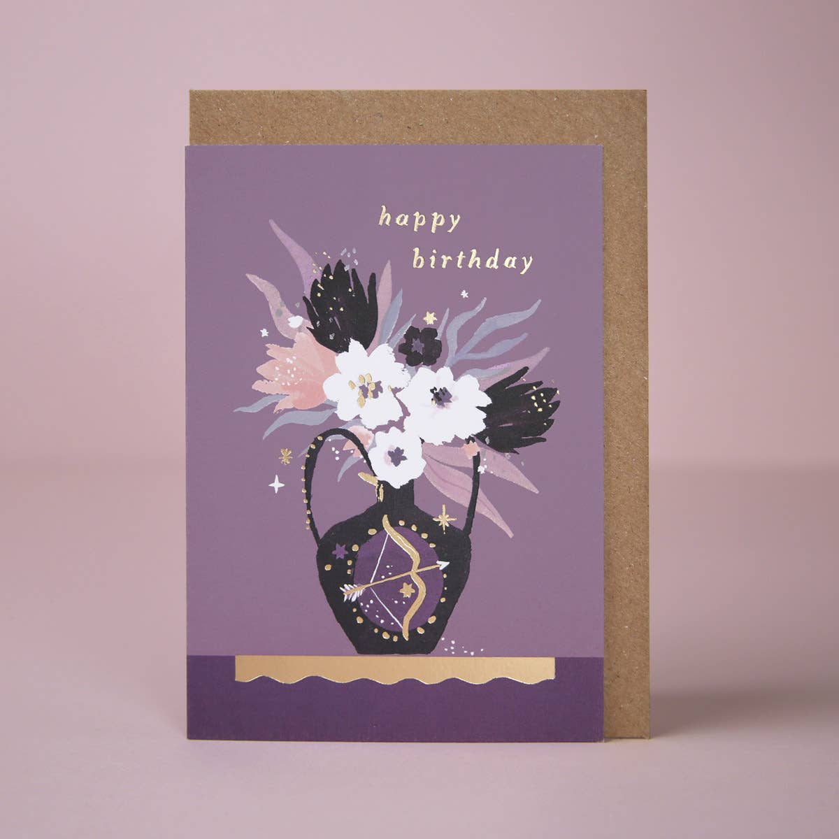 Sister Paper Co. - Vase Zodiac Birthday Card | Sagittarius Star Sign Card ZDC11