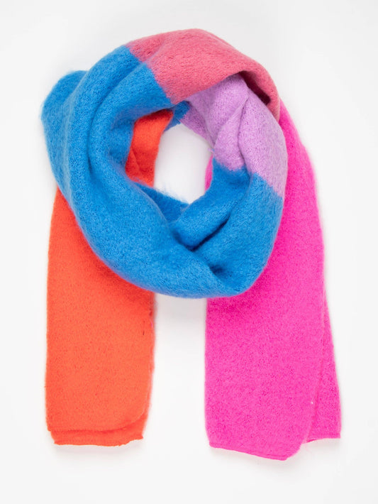 Sarta Accessories - Honor Heavyweight Scarf - Fuchsia Blue, Large Colourblock: One-size