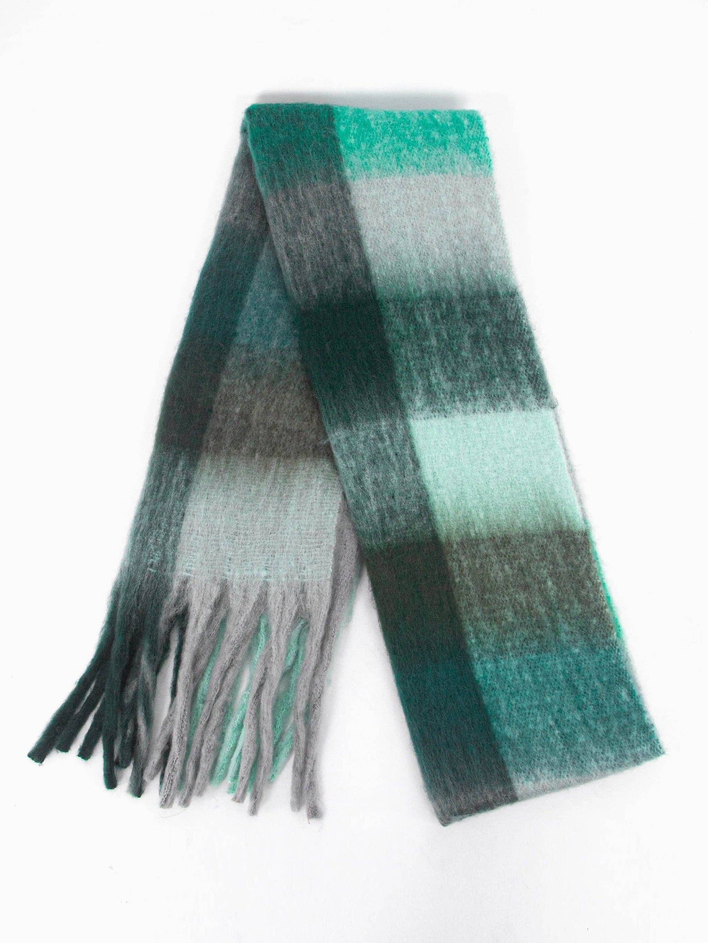 Sarta Accessories - Allie Heavyweight Scarf - Teal, Square Colour Block: One-size