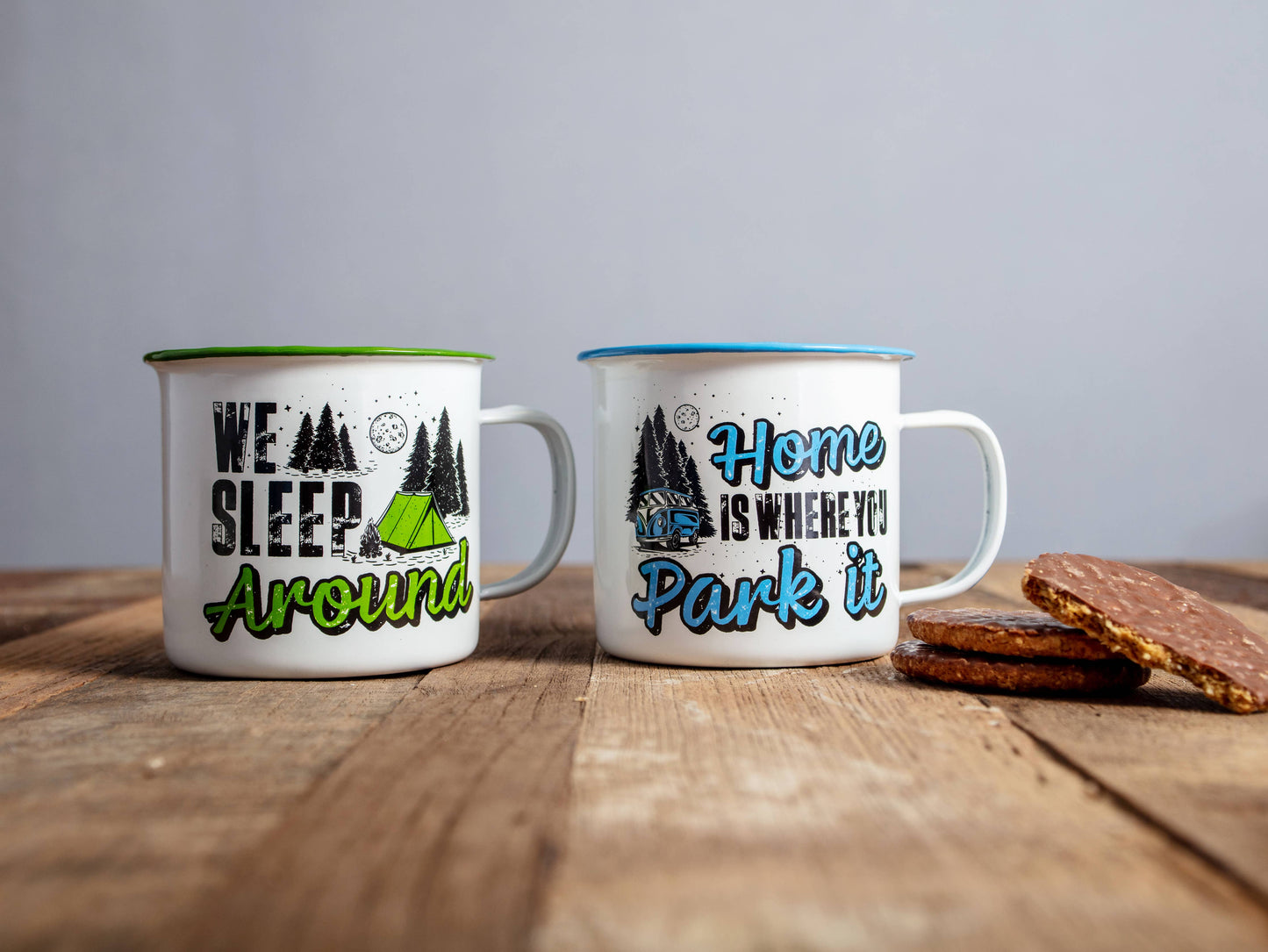 Boxer Gifts - We Sleep Around' Camping Mug - Tin Travel Mug - Travel Gifts