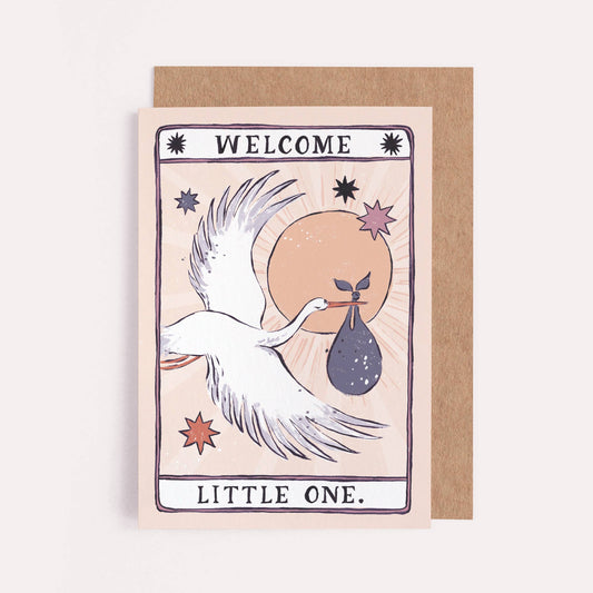 Sister Paper Co. - Stork New Baby Card | Gender Neutral Baby Cards | Adoption TAC05