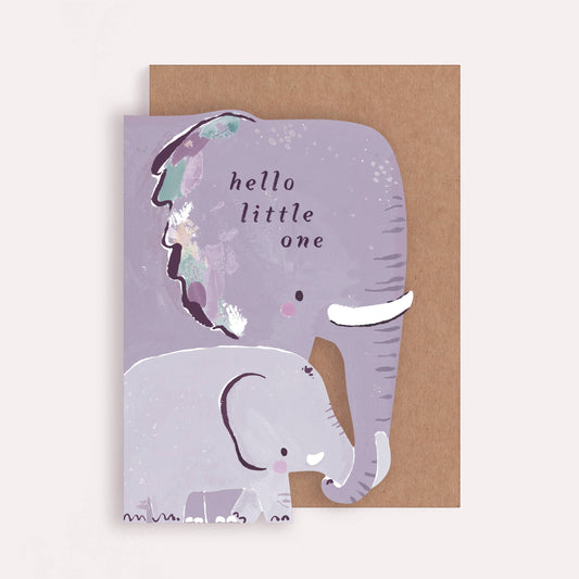 Sister Paper Co. - Elephant New Baby Card | New Parent Card | Baby Cards PYC05