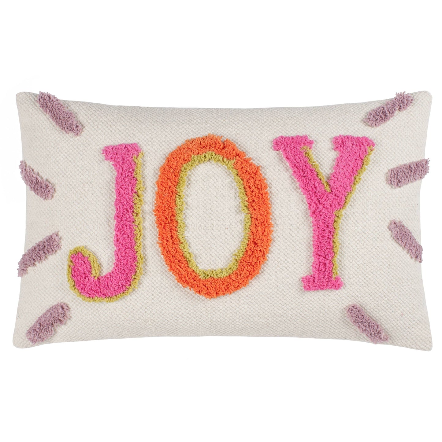 Riva Home - Joy Cotton Tufted Cushion Pink: Pink / Polyester Filled / 30 x 50cm