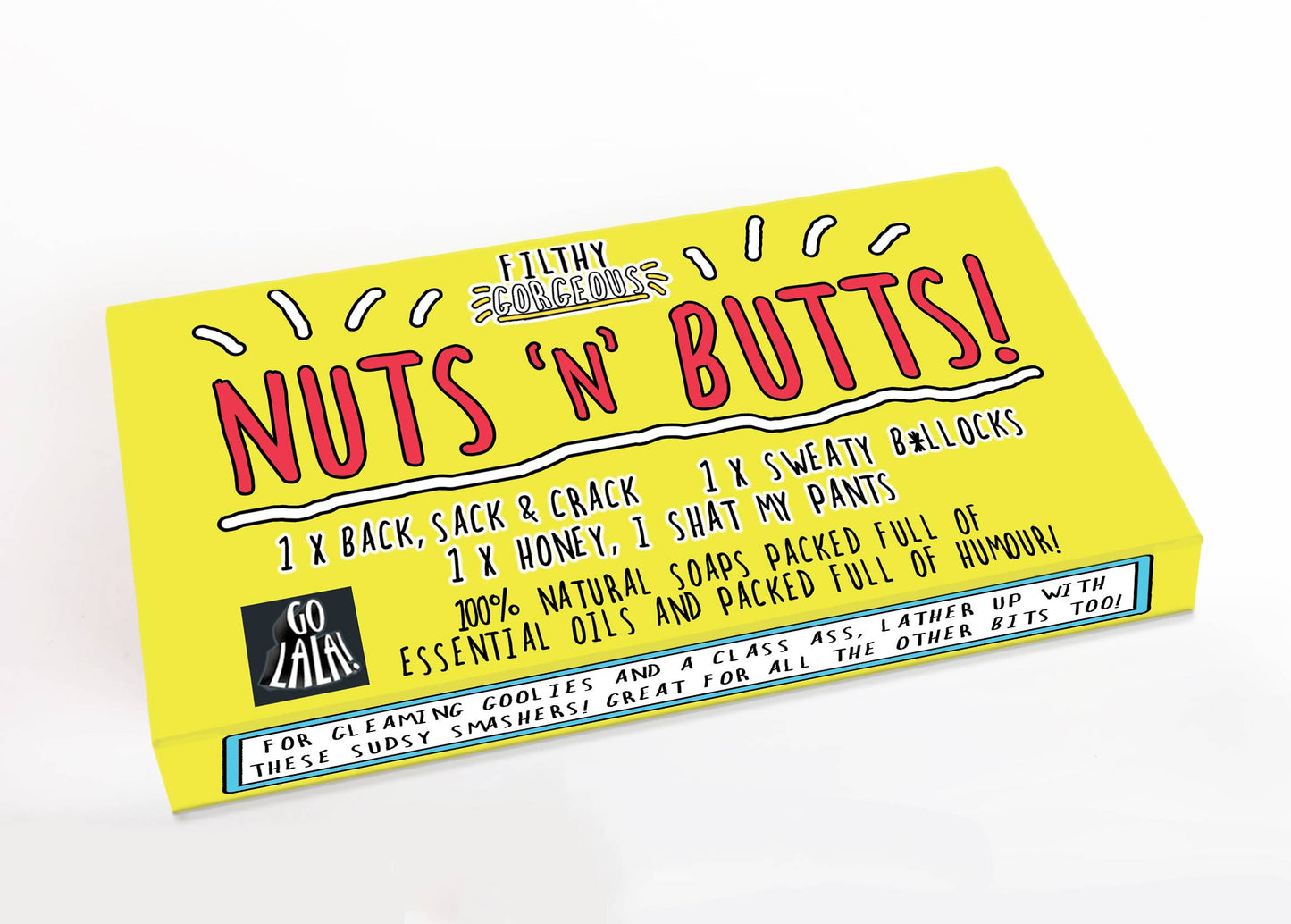 Go La La - Nuts 'n' Butts Gift Set of 3 Funny Soaps Award Winning