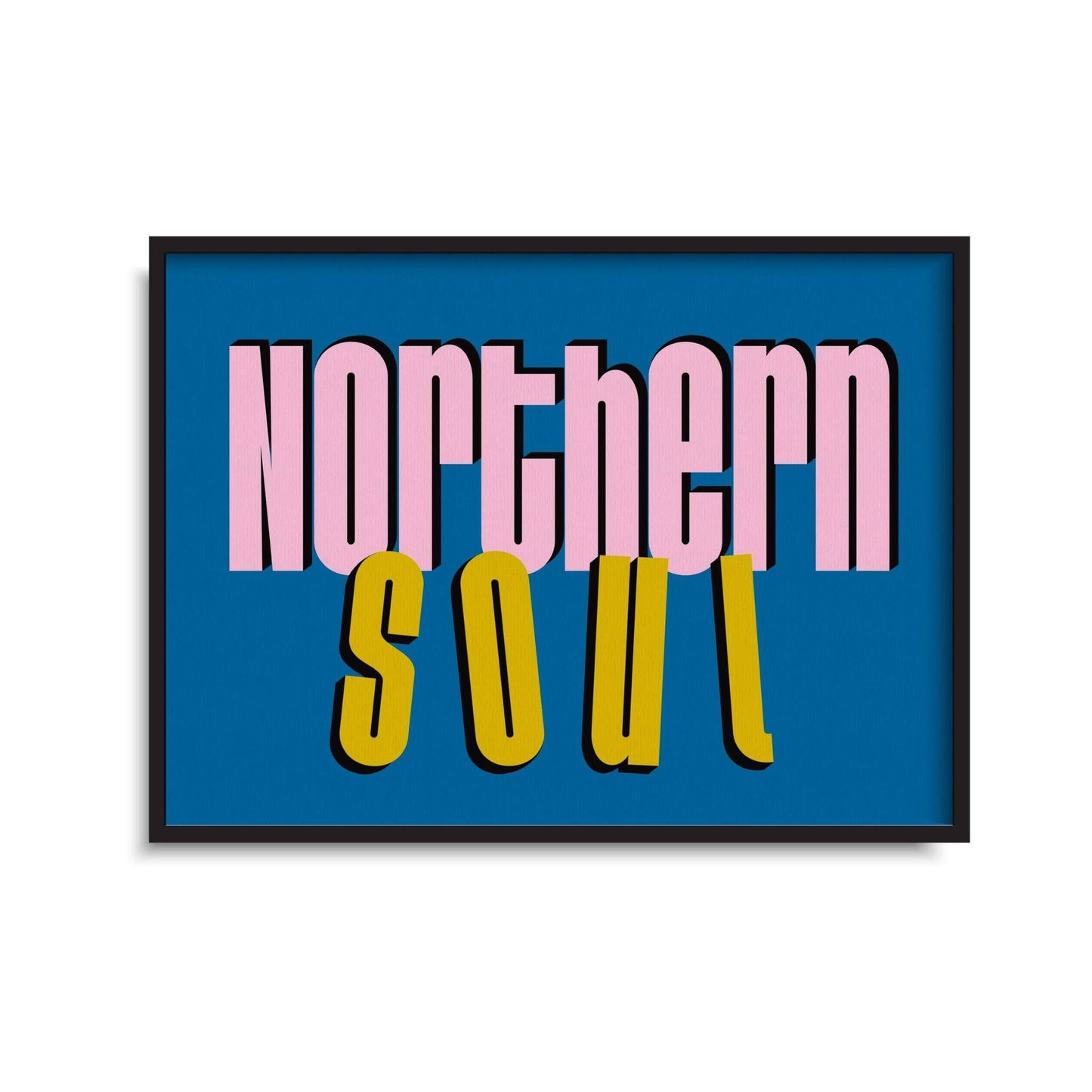 Twisted Rebel Designs - Northern Soul Print: Blue / Pink / Yellow / A5