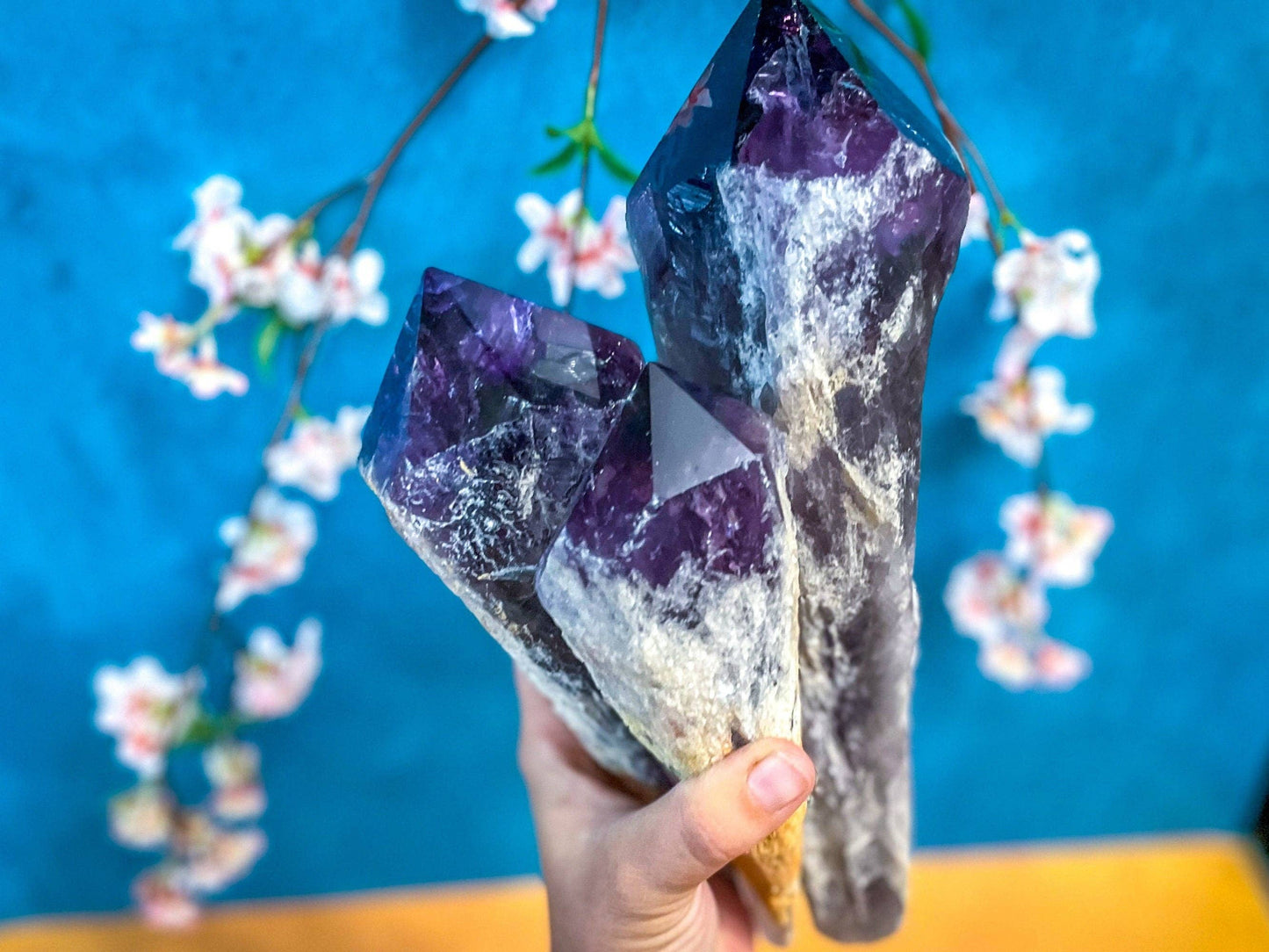 HUGE AMETHYST Spears, Bahia Amethyst crystals: 500-599g