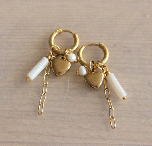 Bazou Multi Charm Earrings